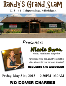 Randy's Grand Slam (Ishpeming, Mi) May 31st, 2013 Gig Ad