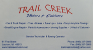 Trail Creek Motors - Laurium, Mi.