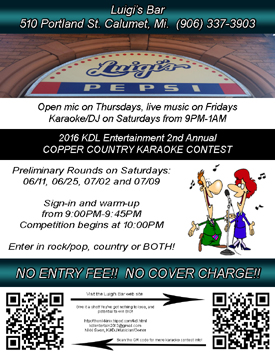 Luigi's Bar Promo Flyer